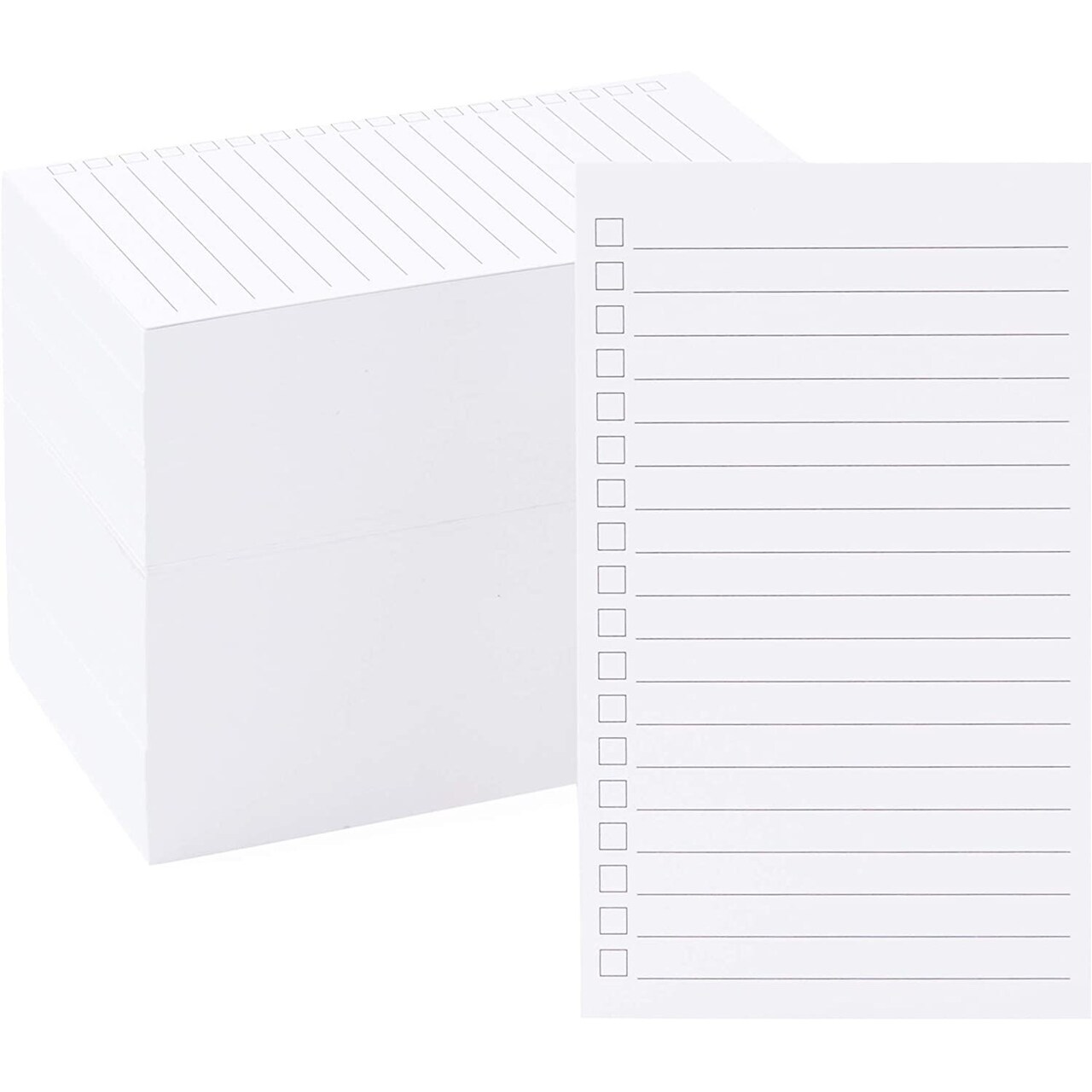 300 Pack Vertical Ruled Index Cards 3x5 with Check Boxes for Daily To Do Checklists and Tasks, Thick Card Stock Office Supplies